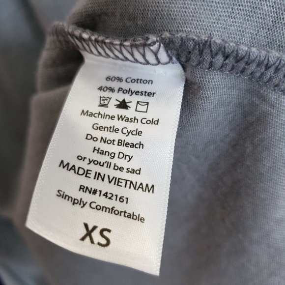 LuLaRoe Womens Randy Top Sz XS Gray Yellow 3/4 Sleeve - Picture 7 of 7